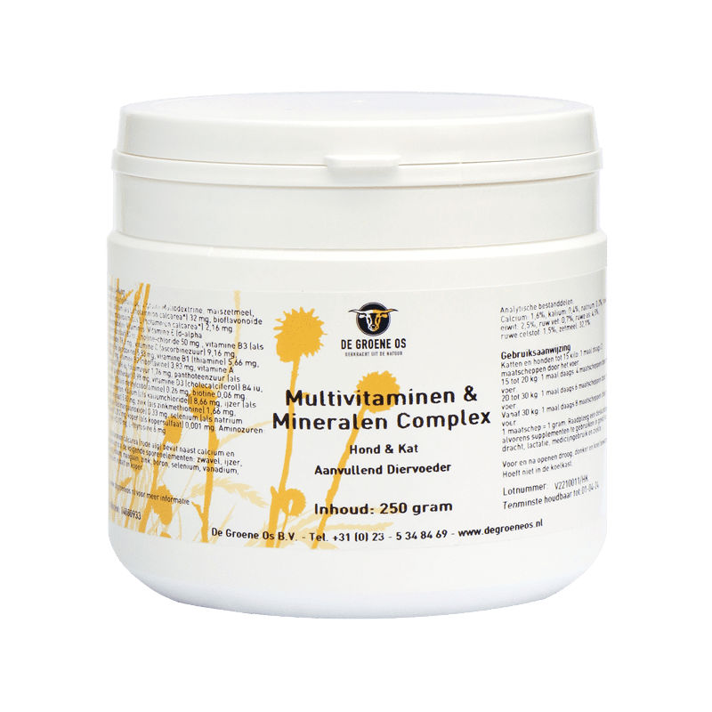 De Groene os - Multivitaminen en mineralen hond & kat