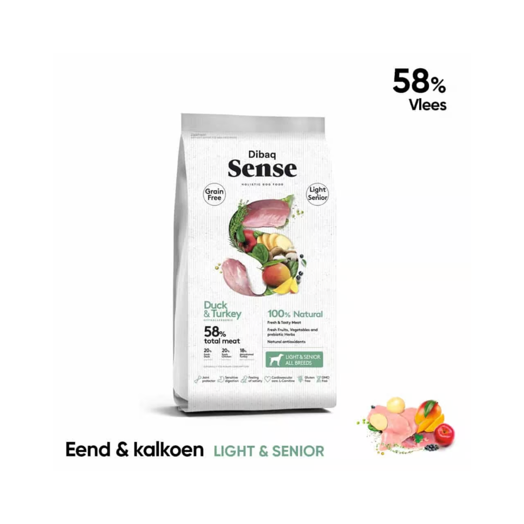 Dibaq Sense - Eend & kalkoen (light & senior) 